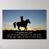 Philippians 3:13-14 I press toward the mark, Horse