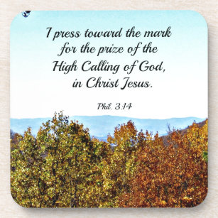 Philippians 3:14 I press toward the mark... Coaster