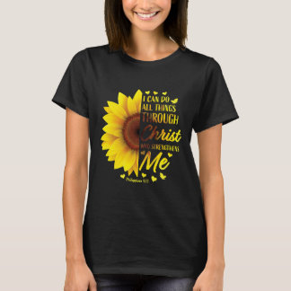 Philippians 413 Christian Bible Verse  T-Shirt