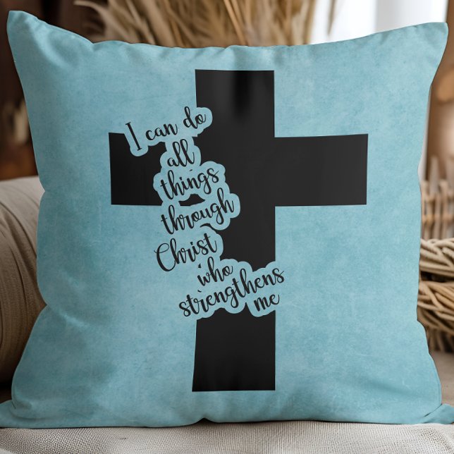 Philippians 413 I Can Do All Things Throw Pillow (Creator Uploaded)