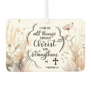 Philippians 4:13 All things through Christ Bible Air Freshener
