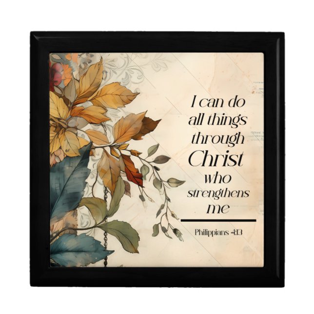 Philippians 4:13 All things through Christ Bible Gift Box (Front)