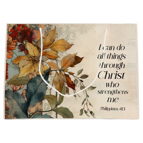 Philippians 413 All things through Christ Bible Large Gift Bag