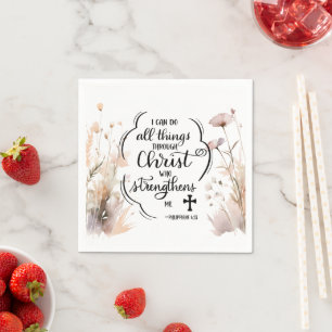 Philippians 4:13 All things through Christ Bible Napkins