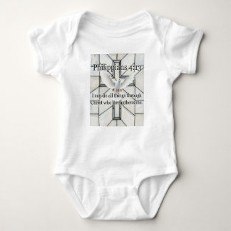Philippians 4:13 Bible Verse Baby Bodysuit