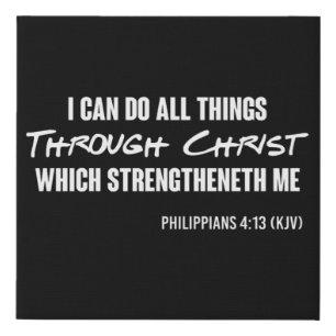 Philippians 4:13 Bible Verse Canvas Wall Art