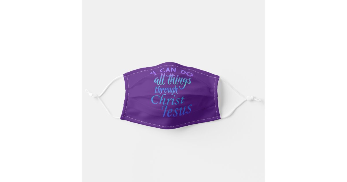 Philippians 4 13 Bible Verse Cloth Face Mask Zazzle Com
