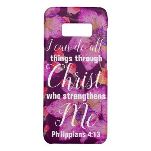 Philippians 4:13 Bible Verse Floral Case-Mate Samsung Galaxy S8 Case