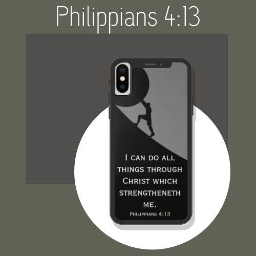 Philippians 413 Bible Verse Giant Stone Case_Mate iPhone X Case