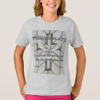 Philippians 4:13 Bible Verse Girl's Tee Shirt