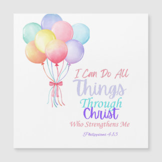 Philippians 4:13 Bible Verse Magnet Card