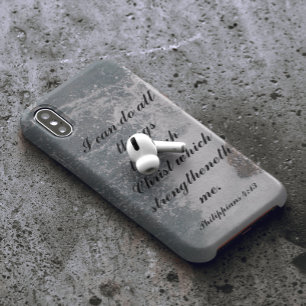 Philippians 4:13 Bible Verse Majestic Ocean  Case- iPhone X Case