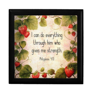 Philippians 4:13 Bible Verse on Timeless Design Gift Box
