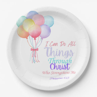 Philippians 4:13 Bible Verse Paper Plates