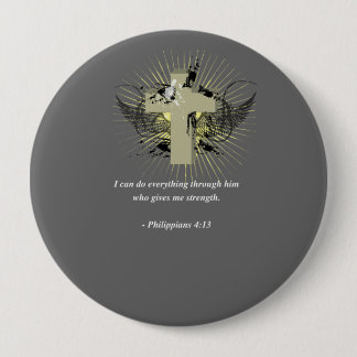 PHILIPPIANS 4:13 Bible Verse Pinback Button
