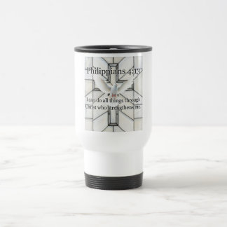 Philippians 4:13 Bible Verse Travel Mug