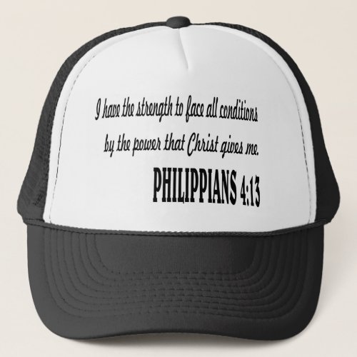 PHILIPPIANS 413 Bible verse Trucker Hat