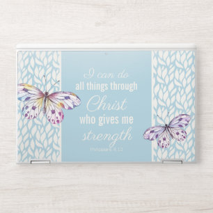 Philippians 4:13 Butterfly HP Laptop Skin