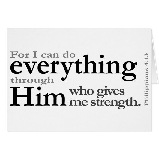 Philippians 4:13 cards (Front Horizontal)