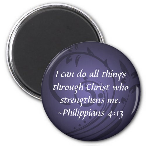 Philippians 413 Christian Bible Verse Quote Magne Magnet