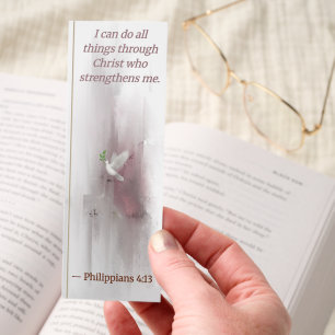 Philippians 4:13 Dove Blessing Bookmark