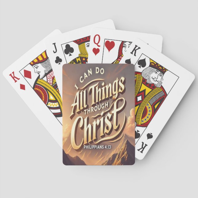  Philippians 4:13 Faithful Victory Poker Cards (Back)