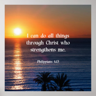 Philippians 4:13 famous bible verse poster