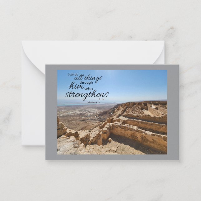 Philippians 4:13 Flat Notecard  (Front)