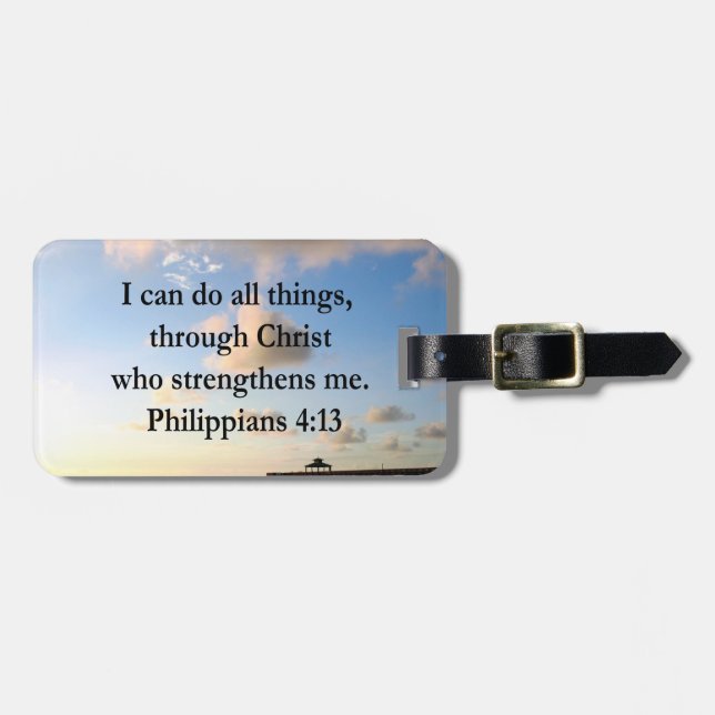 PHILIPPIANS 4:13 HOPE LUGGAGE TAG (Front Horizontal)