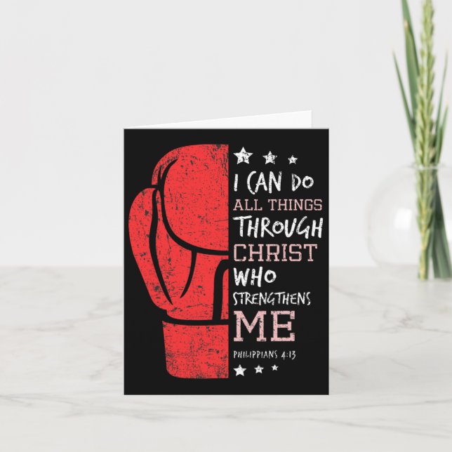Philippians 4 13 I Can Do All Things Christian Box Card (Front)