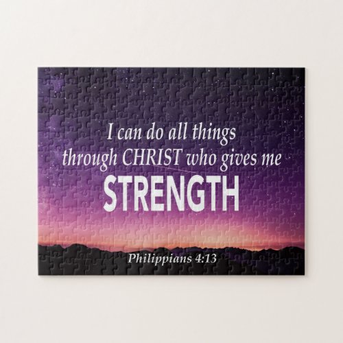 PHILIPPIANS 413 I Can Do All Things Christian Jigsaw Puzzle