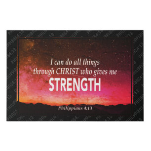 Philippians 4:13 I CAN DO ALL THINGS Faux Canvas Print