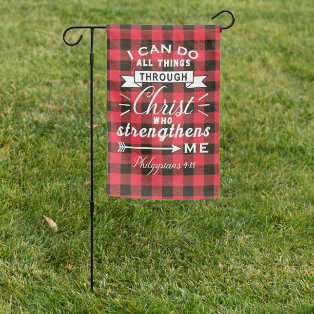 Philippians 4:13 I Can Do All Things Garden Flag (In SItu)