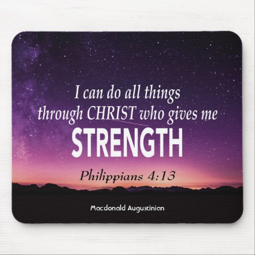 Philippians 413 I CAN DO ALL THINGS Personalized Mouse Pad