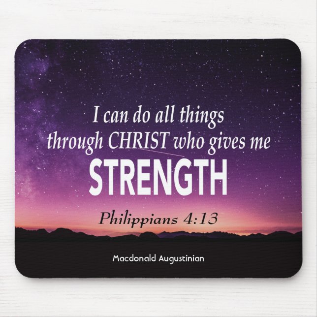 Philippians 4:13 I CAN DO ALL THINGS Personalized Mouse Pad (Front)
