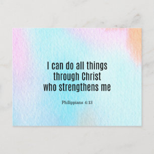 Philippians 4:13, I can do all things... Postcard