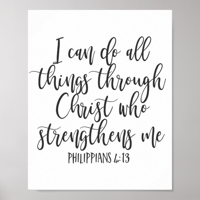 Philippians 4:13 I can do all things Poster (Front)
