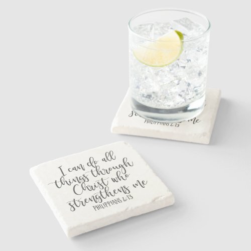 Philippians 413 I can do all things Poster Stone Coaster