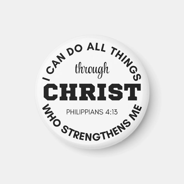 Philippians 4:13 I can do all things Scripture Magnet (Front)