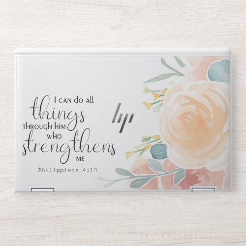 Philippians 413 I can do all things through him HP Laptop Skin