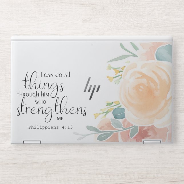Philippians 4:13 I can do all things through him HP Laptop Skin (Front)