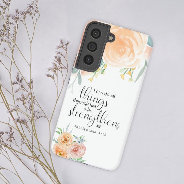 Philippians 4:13 I can do all things through him Samsung Galaxy Case (Creator Uploaded)