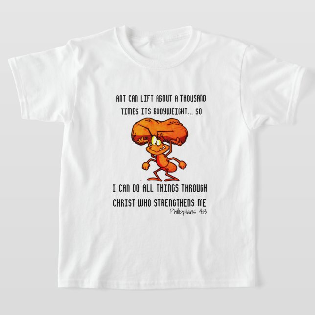 Philippians 4:13 - I can Do All Things Through JC  T-Shirt (Laydown)