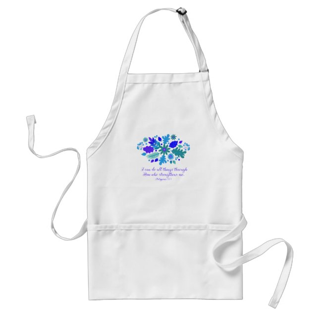 Philippians 4:13 – I Can Do All Things - Verse Adult Apron (Front)