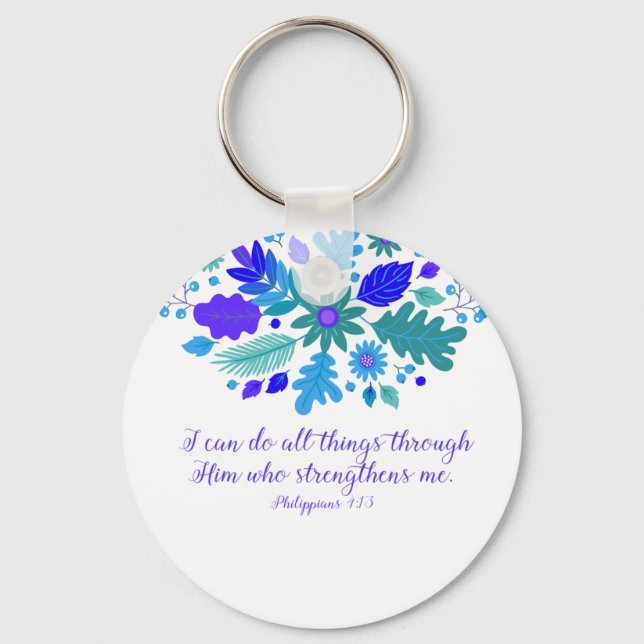 Philippians 4:13 – I Can Do All Things - Verse Keychain (Front)