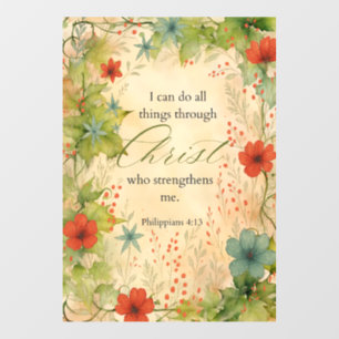Philippians 4:13 I Can Do All Things Vintage Botan Wall Decal
