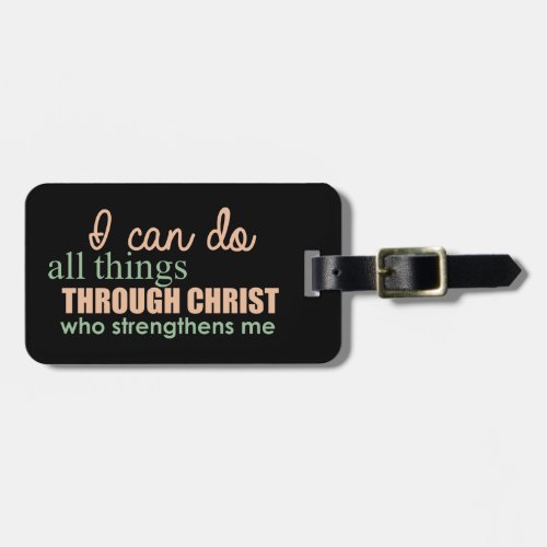 Philippians 413 I can do Bible verse luggage tag