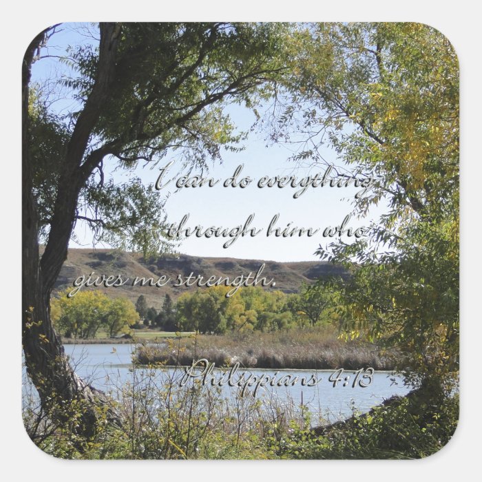 Philippians 413 I can do everything through Him Sticker