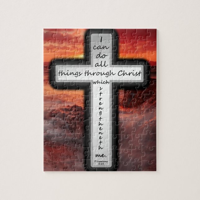 Philippians 4:13 jigsaw puzzle (Vertical)