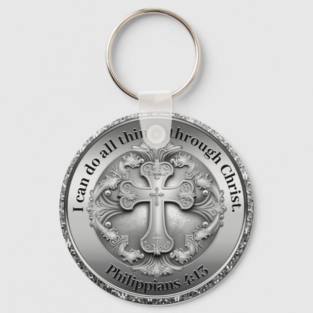 Philippians 4:13 Keychain (Front)